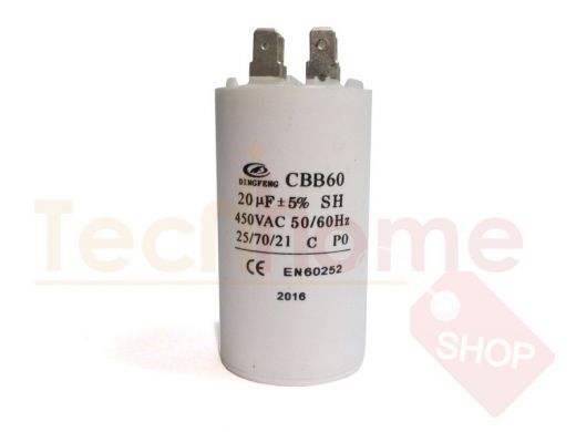 Конденсаторы пусковые    20mf x 450 VAC +-5%/50Hz(60Hz)CBB-60 клеммы