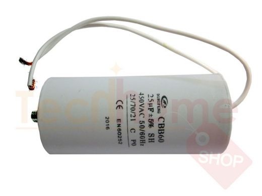 Конденсаторы пусковые    25mf x 450 VAC +-5%/50Hz(60Hz)CBB-60 гибкие/болт