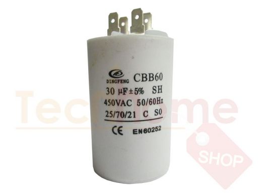 Конденсаторы пусковые    30mf x 450 VAC +-5%/50Hz(60Hz)CBB-60 клеммы
