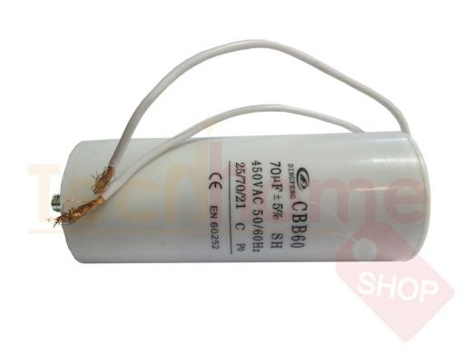 Конденсаторы пусковые    70mf x 450 VAC +-5%/50Hz(60Hz)CBB-60 гибкие/болт