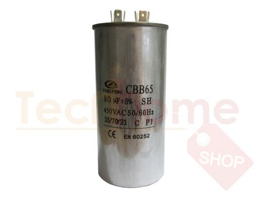 Конденсаторы пусковые    80mf x 450 VAC +-5%/50Hz(60Hz)CBB-65 клеммы