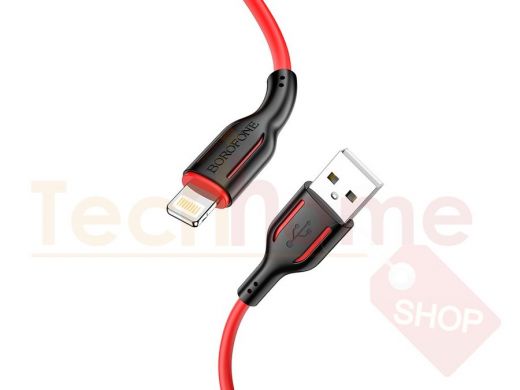 BOROFONE BX63 Красный кабель USB 2.4A (iOS Lighting) 1м