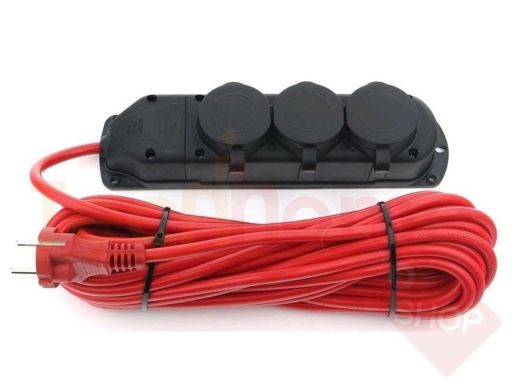 Сетевой удлинитель  PC 16А, 3р 10м 3*1,5 IP54 / PC-3GF-R-10(IP)