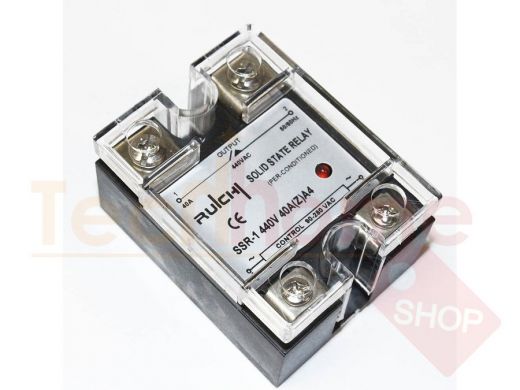 Реле-модуль SSR-1 440V 40A (Z)A4, Uупр = 90280VAC (60х45х30мм) 60917