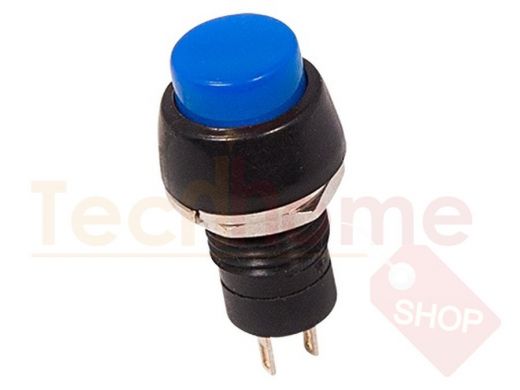Выключатель-кнопка  250V 1А (2с) ON-OFF  синяя  Micro  REXANT