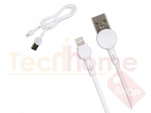 Кабель USB - Lightning, тех.пак. R80, нейлон, 2.4A, белый