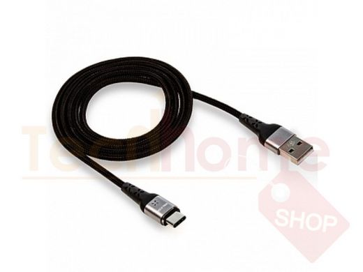 Кабель USB - Type-C,  Walker C970, магнитный, 3.3А, индикатор, чёрный