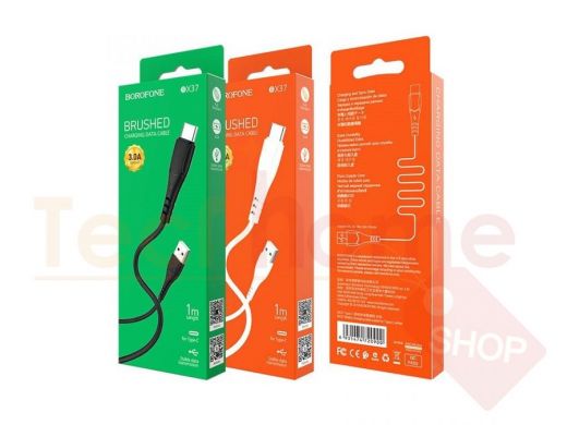 Кабель USB - Type-C, Borofone BX37, 3А, чёрный