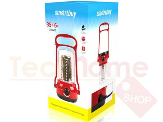 Фонарь Smartbuy аккумуляторный кемпинговый 35+6 SMD, красный (SBF-36-R)