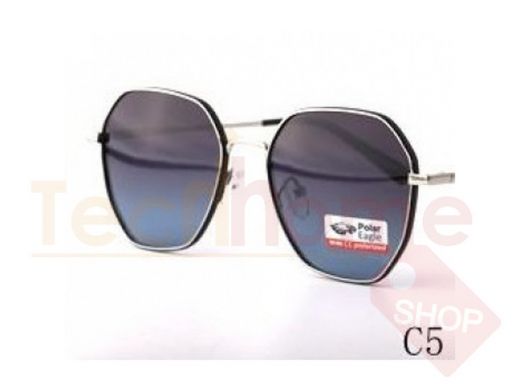 Очки Polar Eagle PE06214C5, унисекс, поляризация, чёрные, оправа металл, Marshal
