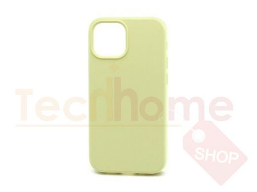 Чехол iPhone 13 mini, Silicone case, жёлтый, защита полная, 051
