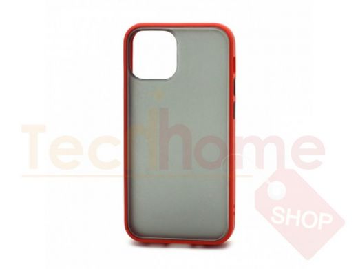 Чехол iPhone 13 mini, пластик, силикон, Shockproof, красно-чёрный