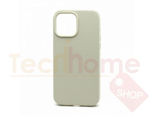 Чехол iPhone 13 Pro Max, Silicone case, бежевый, защита полная, 011