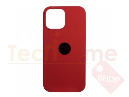 Чехол iPhone 13 Pro Max, Silicone case, кирпичный, лого