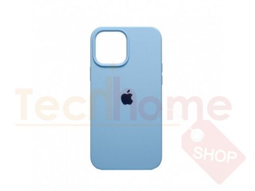 Чехол iPhone 13 Pro Max, Silicone case, лавандовый, защита полная, лого