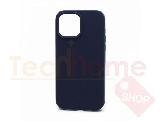 Чехол iPhone 13 Pro Max, Silicone case, синий тёмный, защита полная, 008
