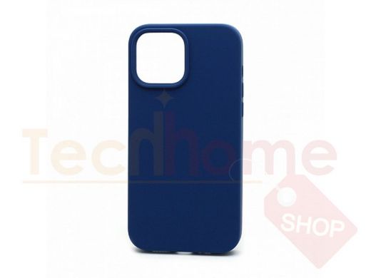 Чехол iPhone 13 Pro Max, Silicone case, синий, защита полная, 020