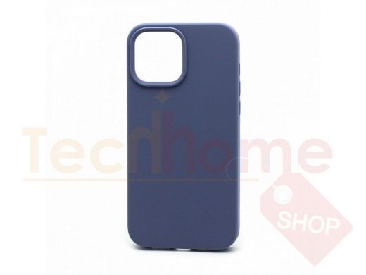 Чехол iPhone 13 Pro Max, Silicone case, синий, защита полная, 046