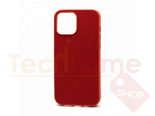 Чехол iPhone 13 Pro Max, под кожу, Leather Cover, красный