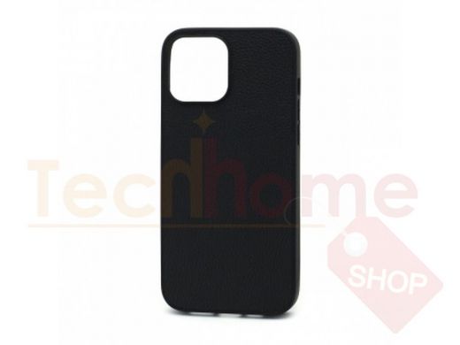Чехол iPhone 13 Pro Max, под кожу, Leather Cover, чёрный
