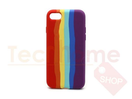 Чехол iPhone 7/8/ SE 2020, Silicone case, цветной, защита полная, лого, 001