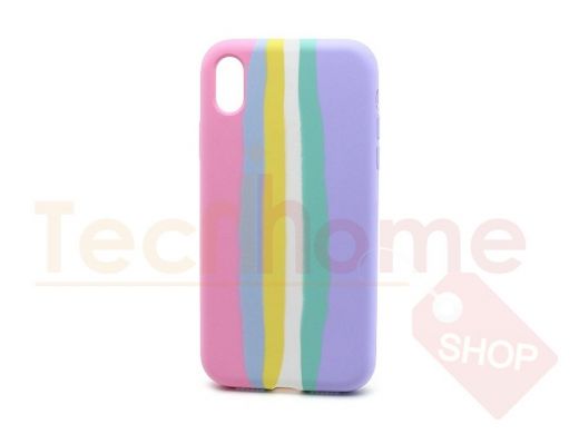 Чехол iPhone XR, Silicone case, цветной, защита полная, лого, 002