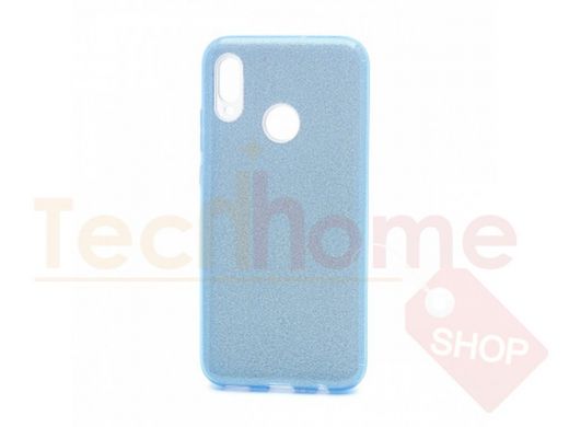 Чехол Honor 10 Lite /Huawei P Smart (2019), силикон, мерцающий, Fashion, голубой