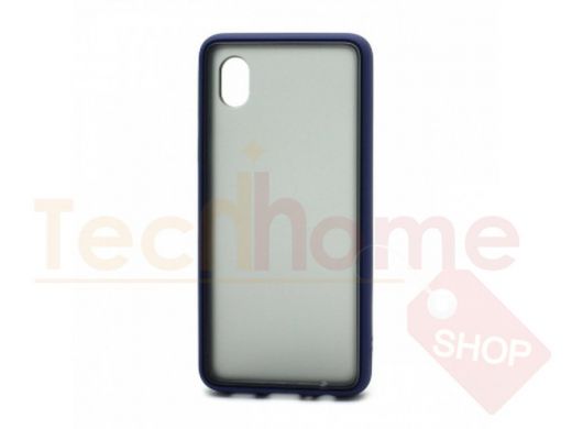 Чехол Samsung A01 Core /M01 Core, пластик, силикон, Shockproof, сине-зелёный