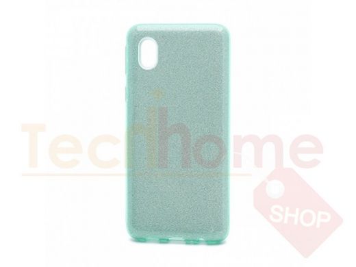 Чехол Samsung A01 Core /M01 Core, силикон, мерцающий, Fashion, зелёный