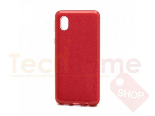 Чехол Samsung A01 Core /M01 Core, силикон, мерцающий, Fashion, красный