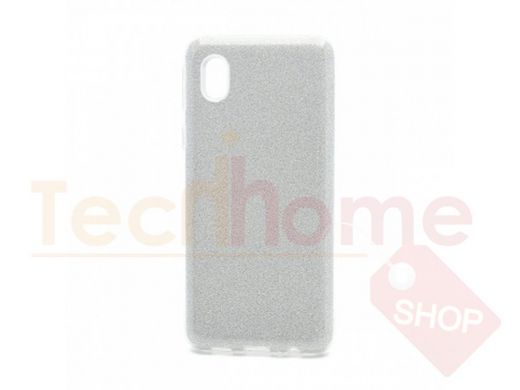 Чехол Samsung A01 Core /M01 Core, силикон, мерцающий, Fashion, серебро