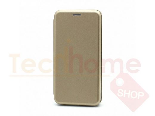 Чехол Samsung A01/A015, книжка боковая, золото, BF