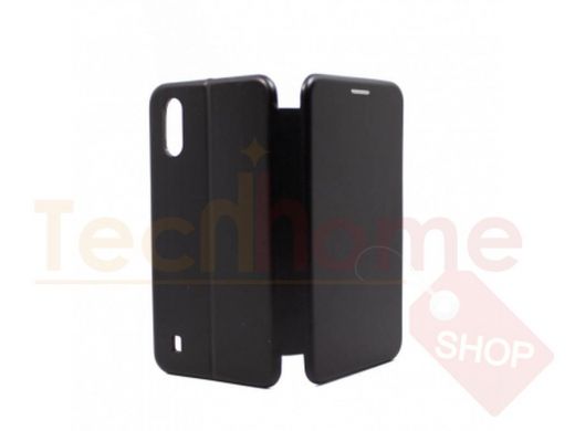Чехол Samsung A01/A015, книжка боковая, чёрный, Fashion