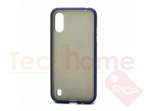 Чехол Samsung A01/A015, пластик, силикон, Shockproof, сине-зелёный