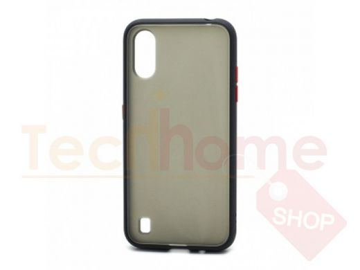 Чехол Samsung A01/A015, пластик, силикон, Shockproof, чёрно-красный