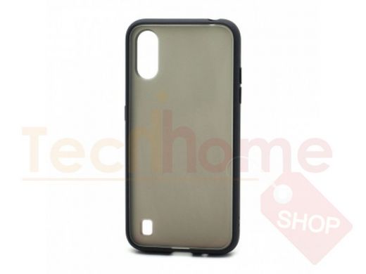 Чехол Samsung A01/A015, пластик, силикон, Shockproof, чёрный