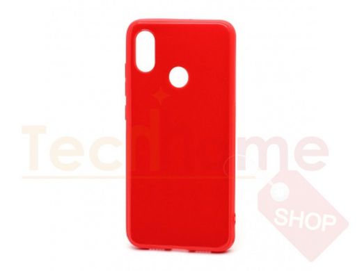 Чехол Xiaomi Mi 8, силикон, глянцевый, ультратонкий, красный