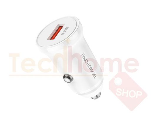 BOROFONE BZ18 Белый ЗУ авто USB (QC3.0, 3000mA)