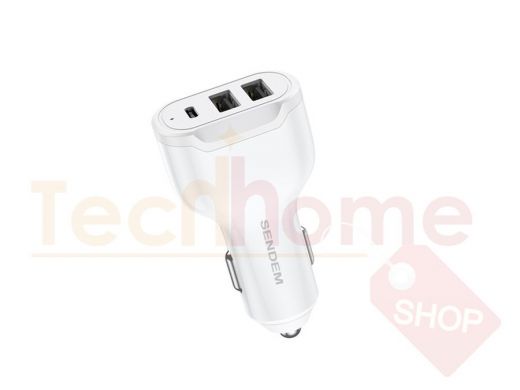 SENDEM D12 ЗУ авто USB (PD25W,3000mA)