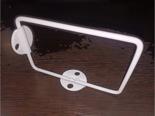 Кронштейн к стене для полки, высота 7.5см, вылет 11,6см, серый 