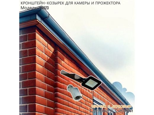 Кронштейн-козырёк для камеры и прожектора