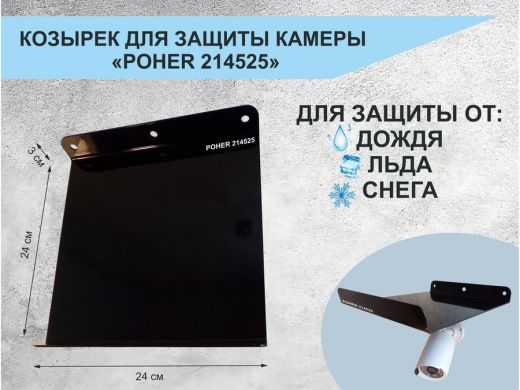 Козырёк с желобом для видеокамеры с желобком