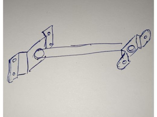 Кронштейн для прожектора к стене, диаметр 22мм, вылет 0,2 м