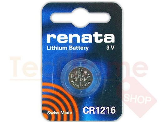 Элементы питания CR 1216  Renata  CR 1216 BL-1