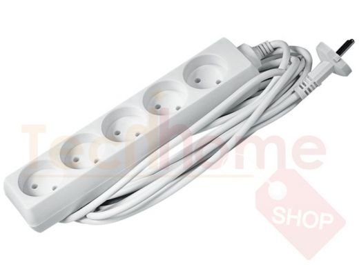 Сетевой удлинитель  JaZZway  EX-05-300 (5 роз.3,0 м) 10А, Макс.нагрузка 2200Вт