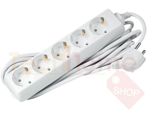 Сетевой удлинитель  JaZZway  EX-05G-700 (5 роз.7,0 м, зазем) 10А, Макс.нагрузка 2200Вт
