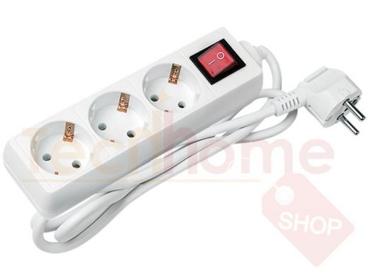 Сетевой удлинитель  JaZZway EX-03GS-150(3р.1,5м,зем,вкл)10А