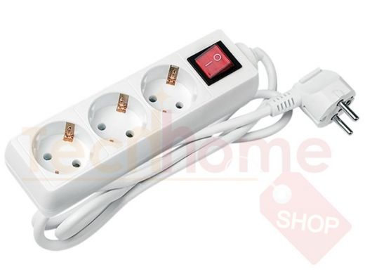 Сетевой удлинитель  JaZZway EX-03GS-300(3р.3м,зем,вкл)10А