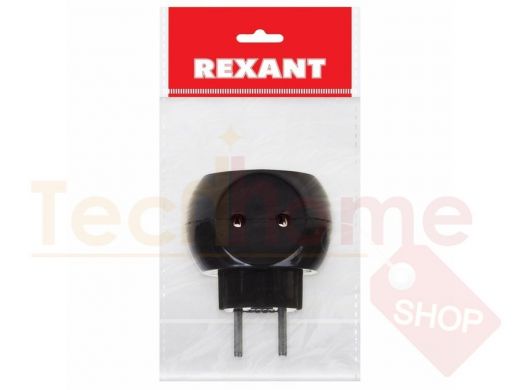 Тройник  электрический Шар 220 В 6 А черный REXANT