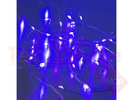 Гирлянда светодиодная "Нить", SE-STRING-10100P, 10м, 100 LED, фиолетовый, серебр. шнур 1,5м